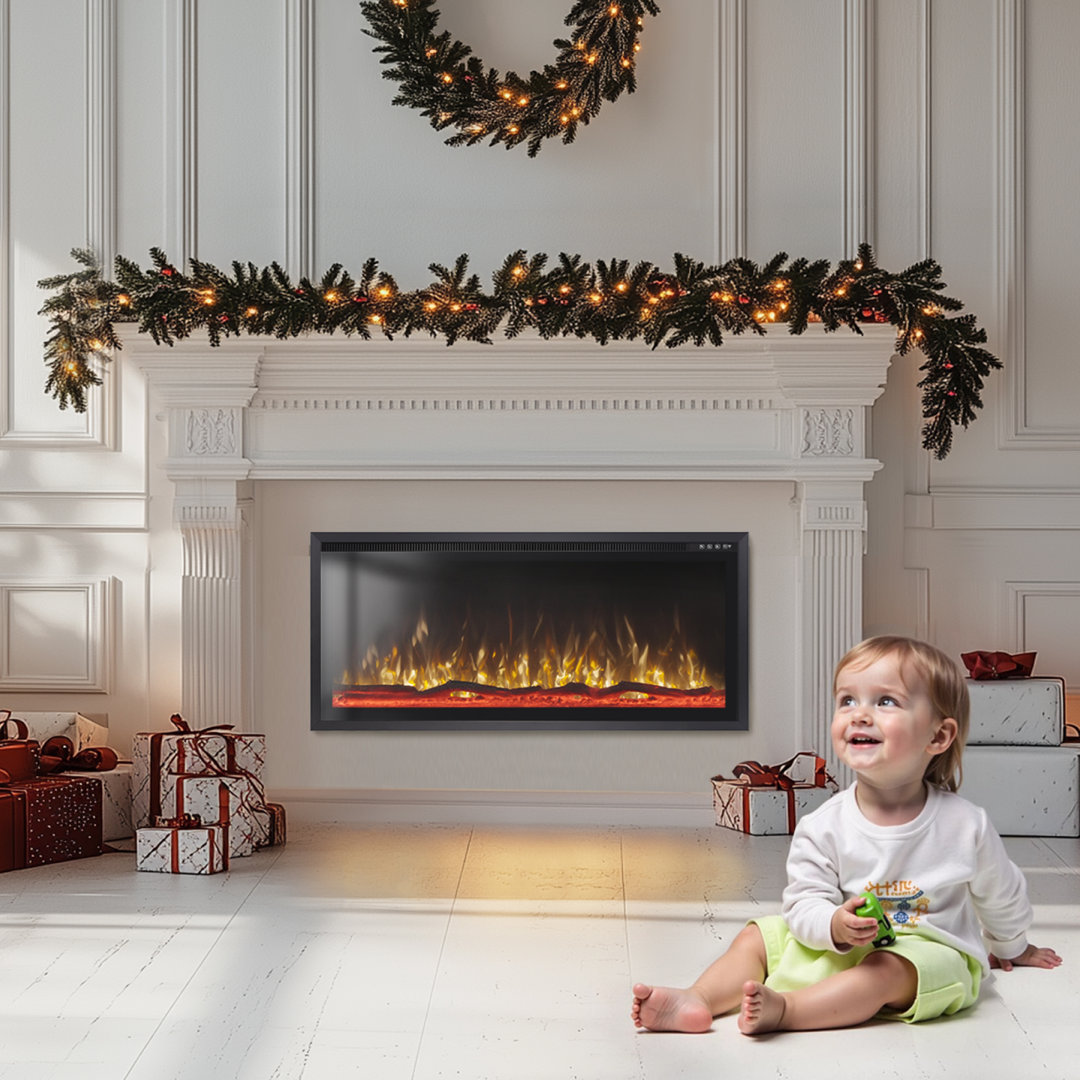 Electric Fireplace Recessed And Wall Mounted
